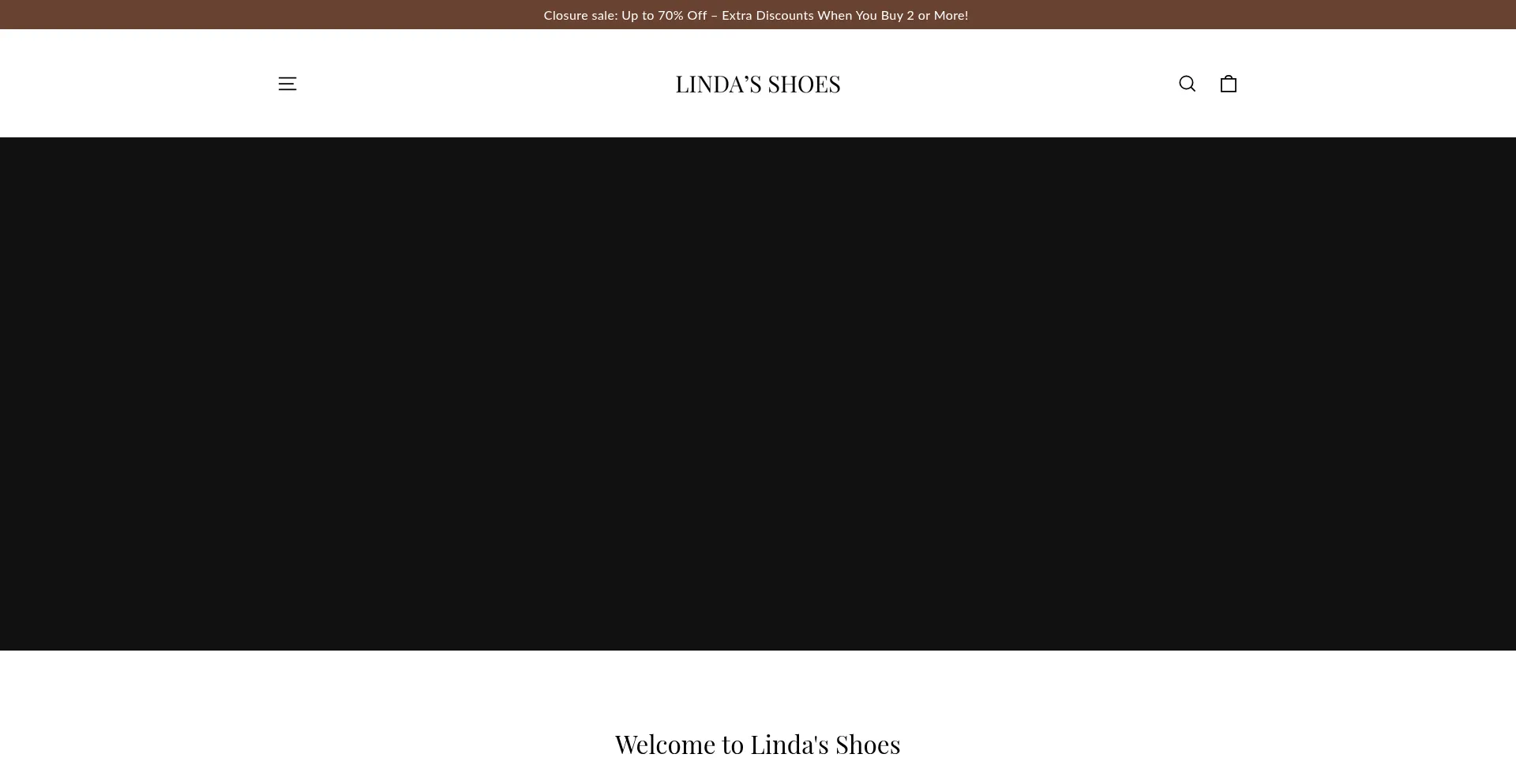 Website screenshot of Lindasshoes.com
