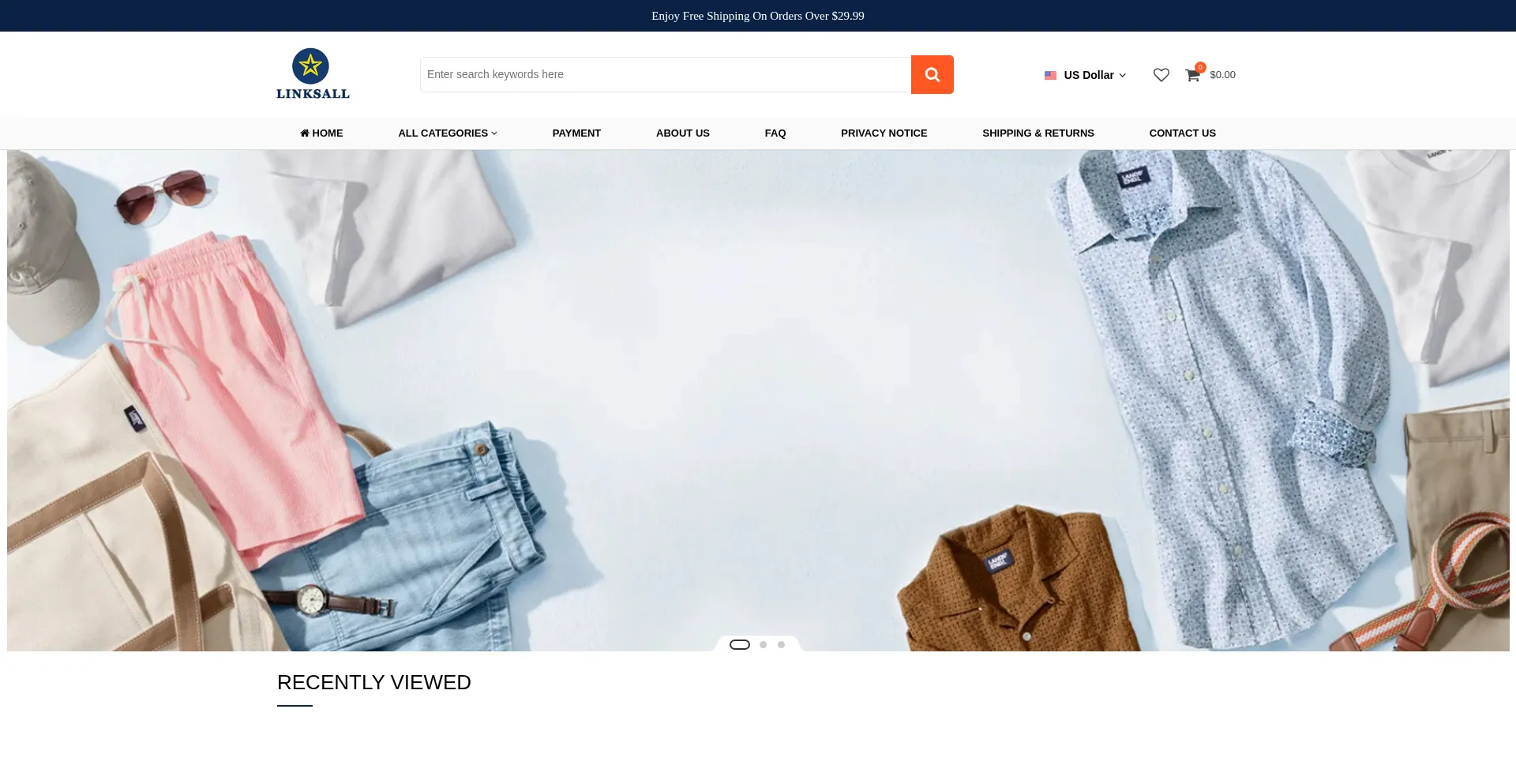 Website screenshot of Linksallaround.net