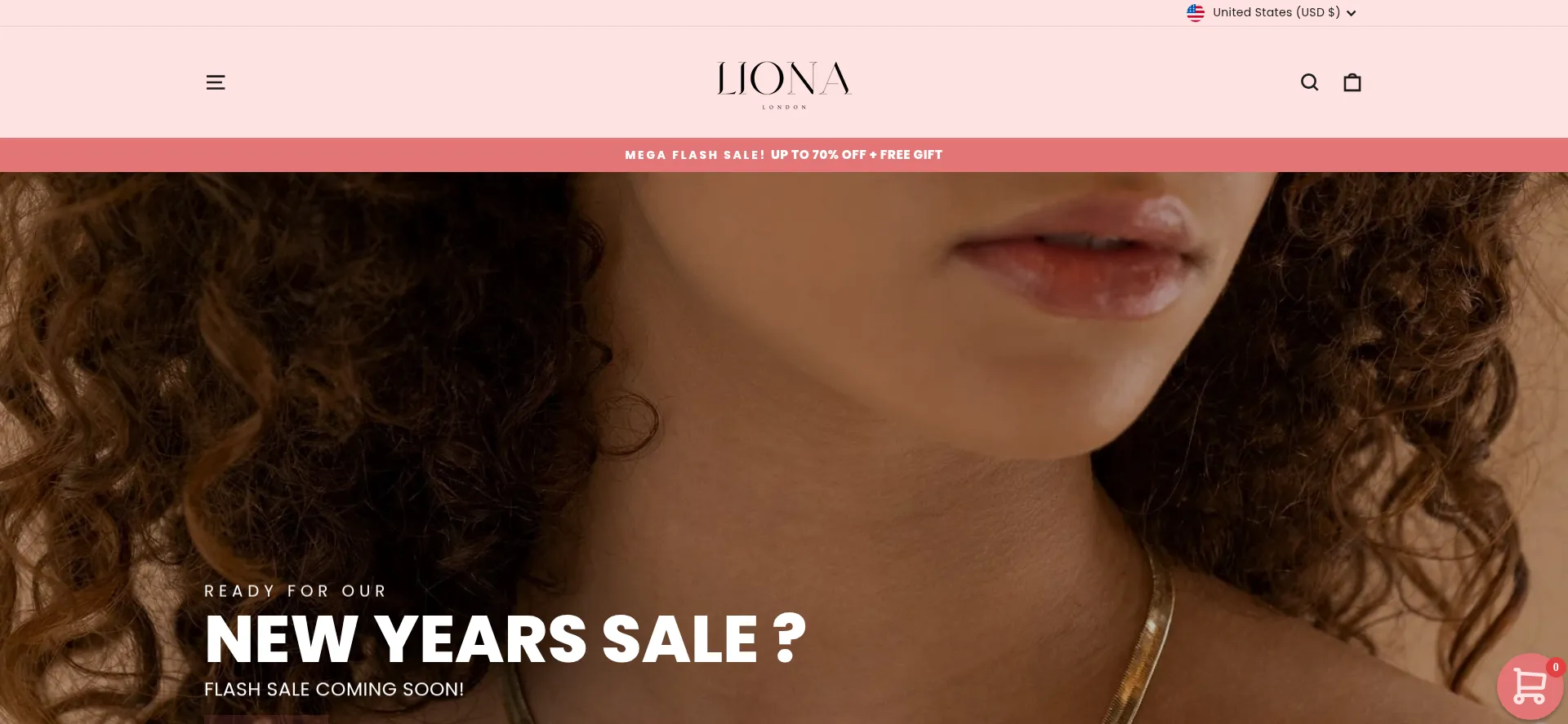 Website screenshot of Liona.shop
