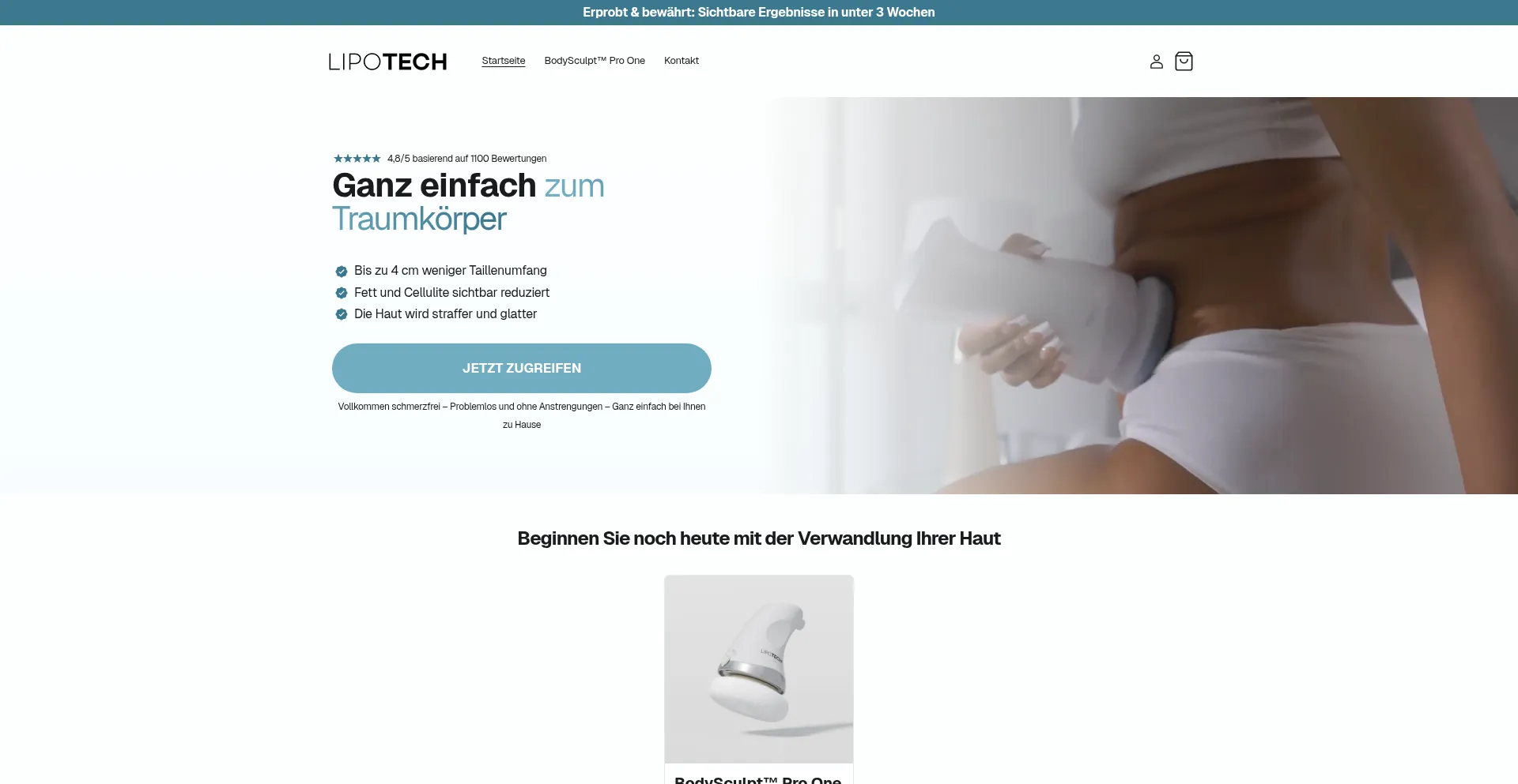 Website screenshot of Lipo-tech.com