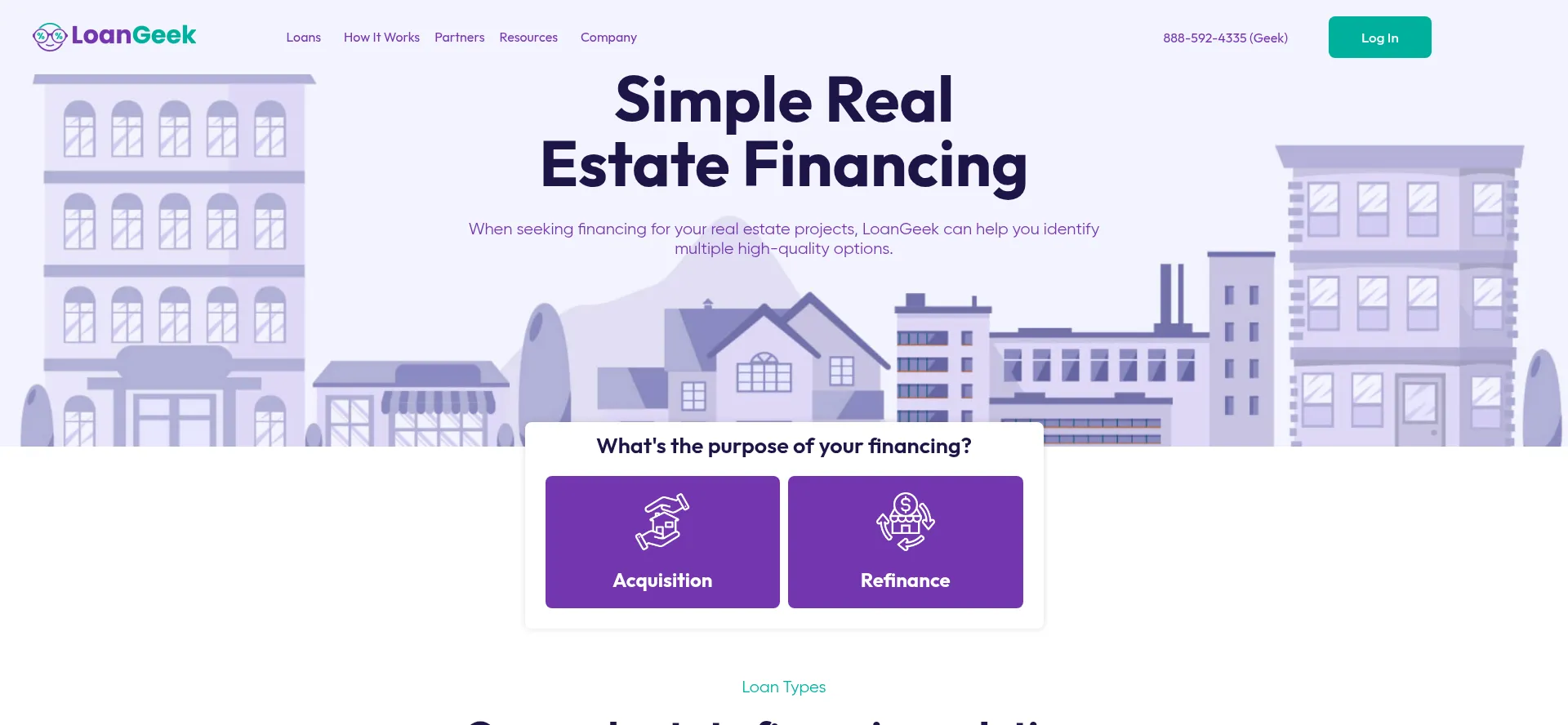Website screenshot of Loangeek.com