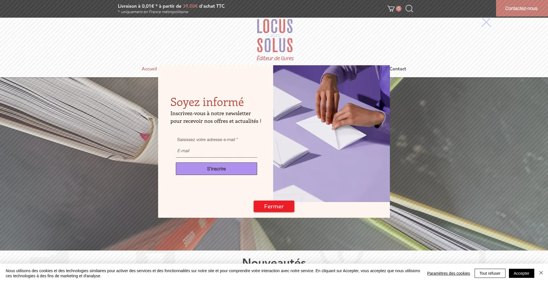 Website screenshot of Locus-solus.fr
