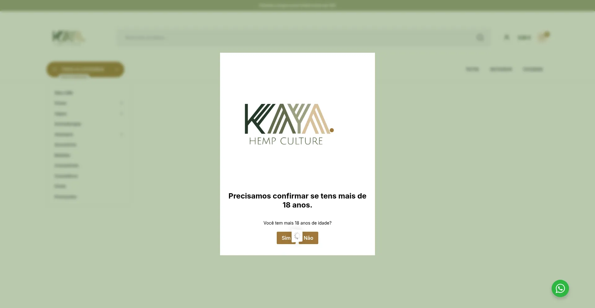 Website screenshot of Lojadakayacbd.pt