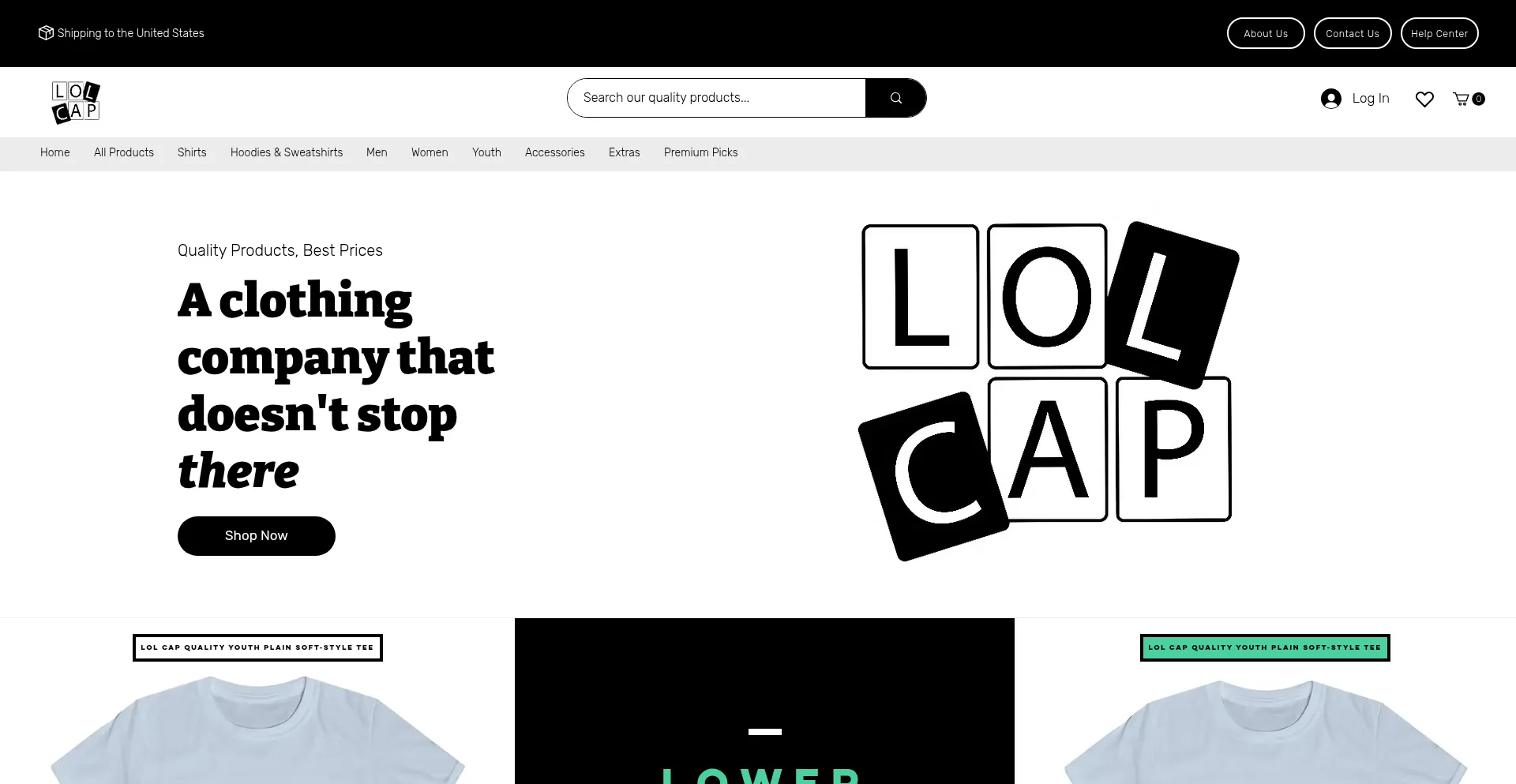 Website screenshot of Lol-cap.com