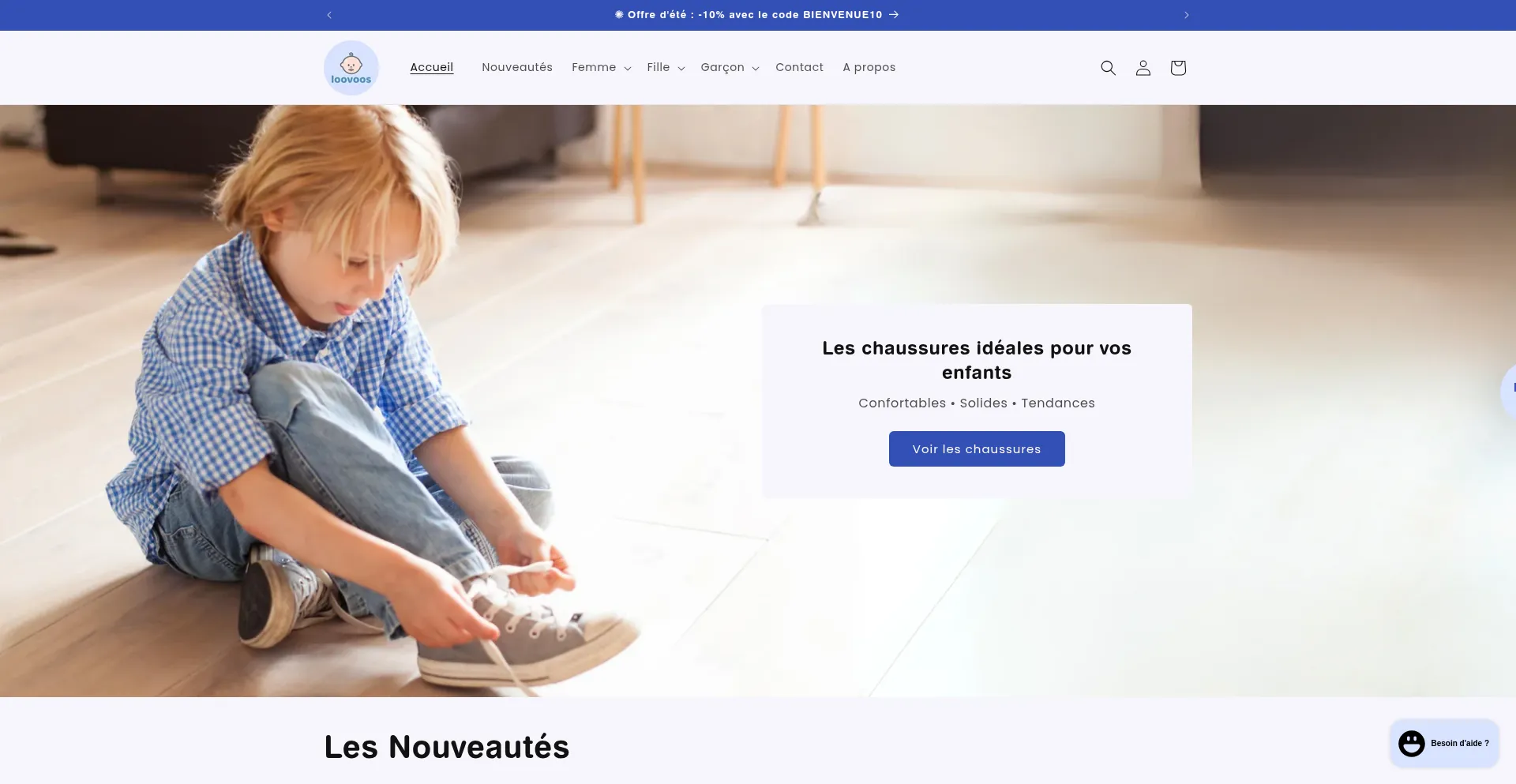 Website screenshot of Loovoos.com