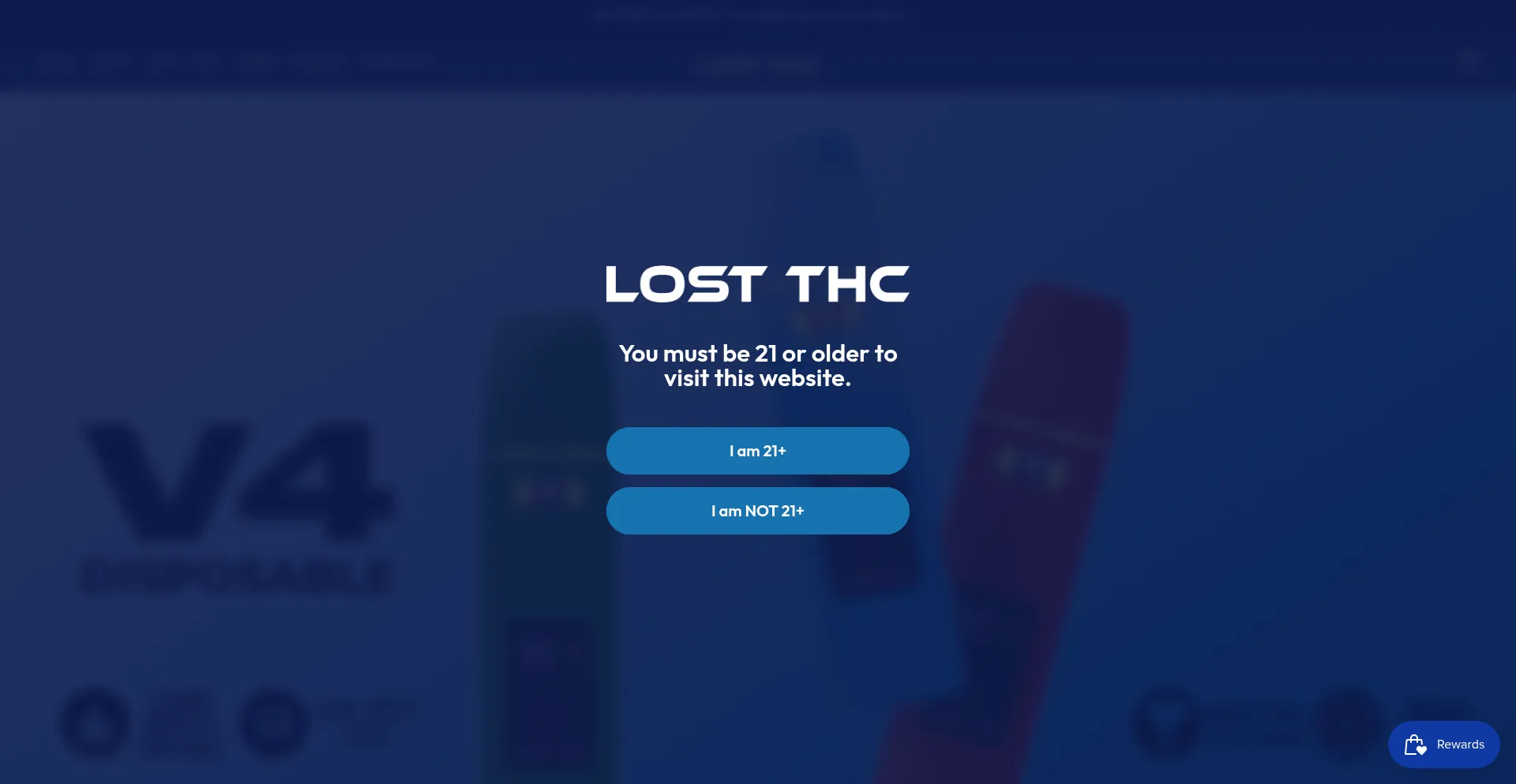 Website screenshot of Lost-thc.com