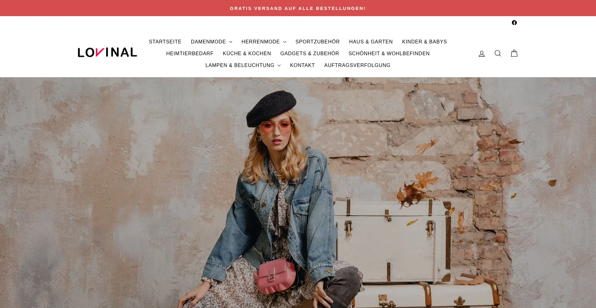 Website screenshot of Lovinal.com