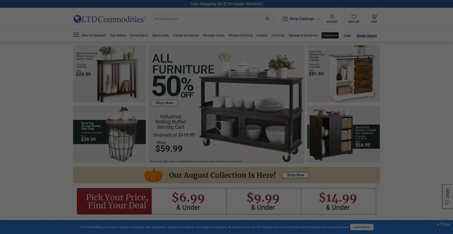 Website screenshot of Ltdcommodities.com