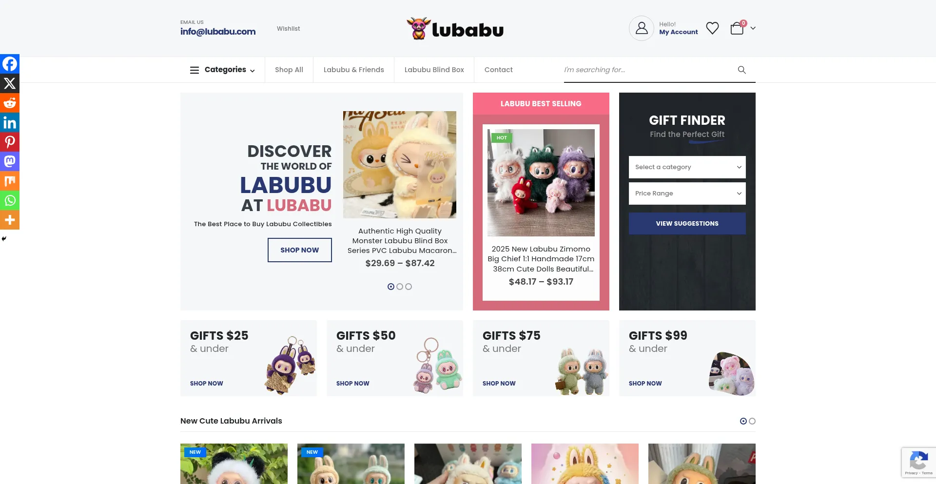Website screenshot of Lubabu.com