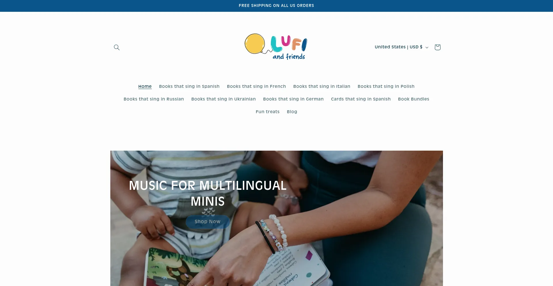 Website screenshot of Lufiandfriends.com