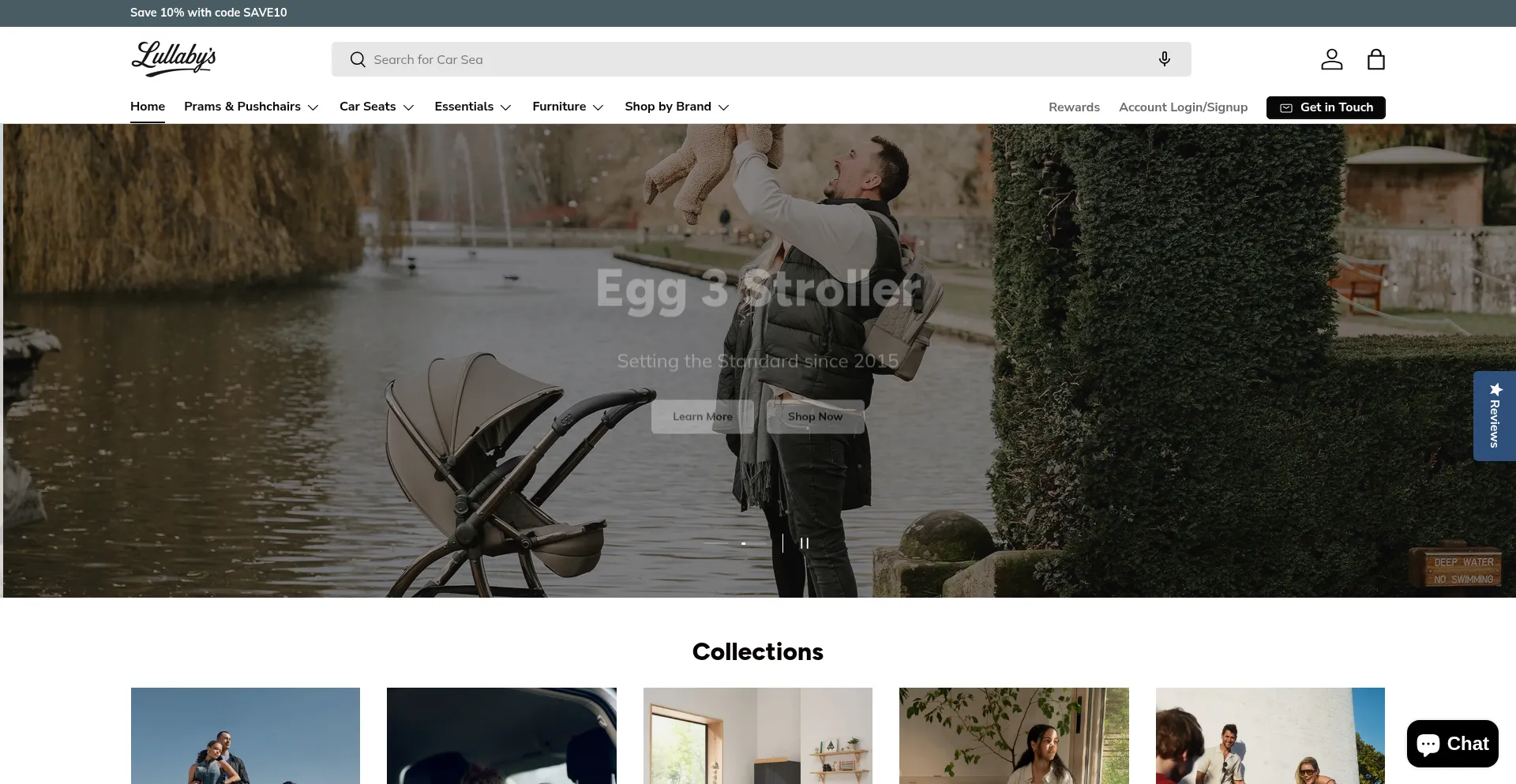 Website screenshot of Lullabys.co.uk