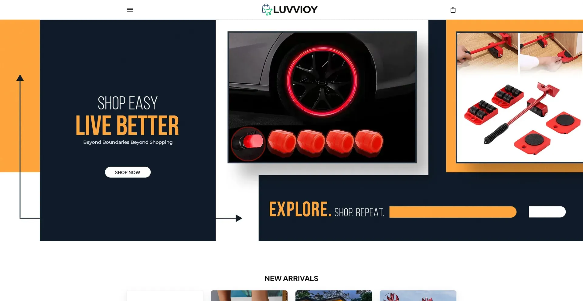 Website screenshot of Luvvioy.com