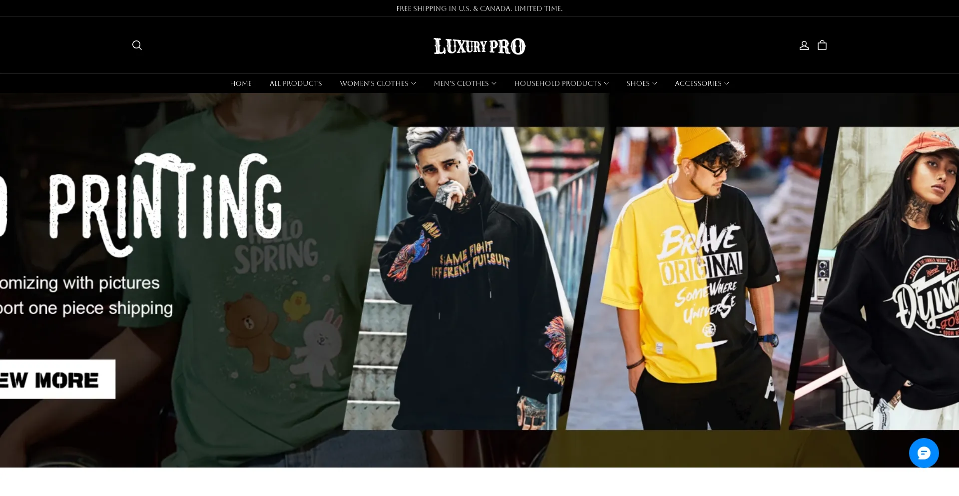 Website screenshot of Luxurypro.online