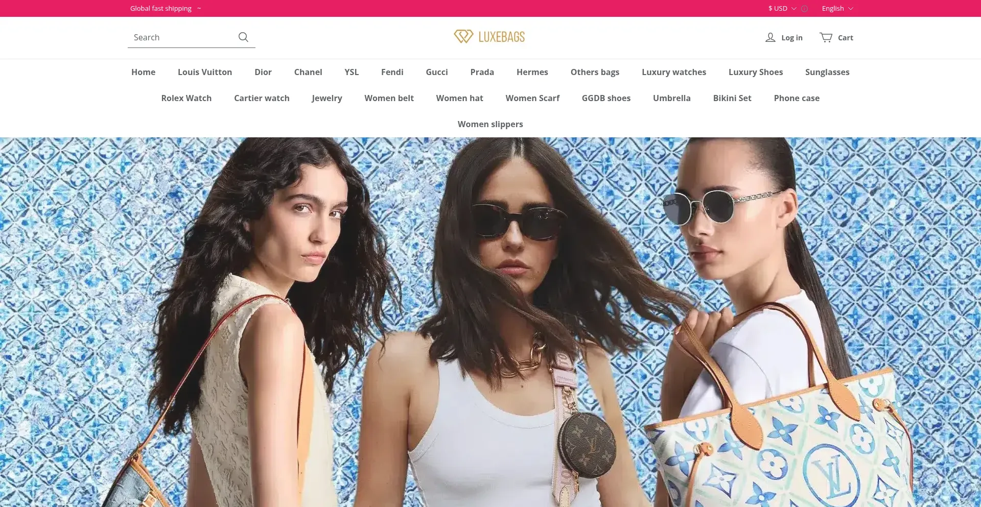 Website screenshot of Luxvos.shop