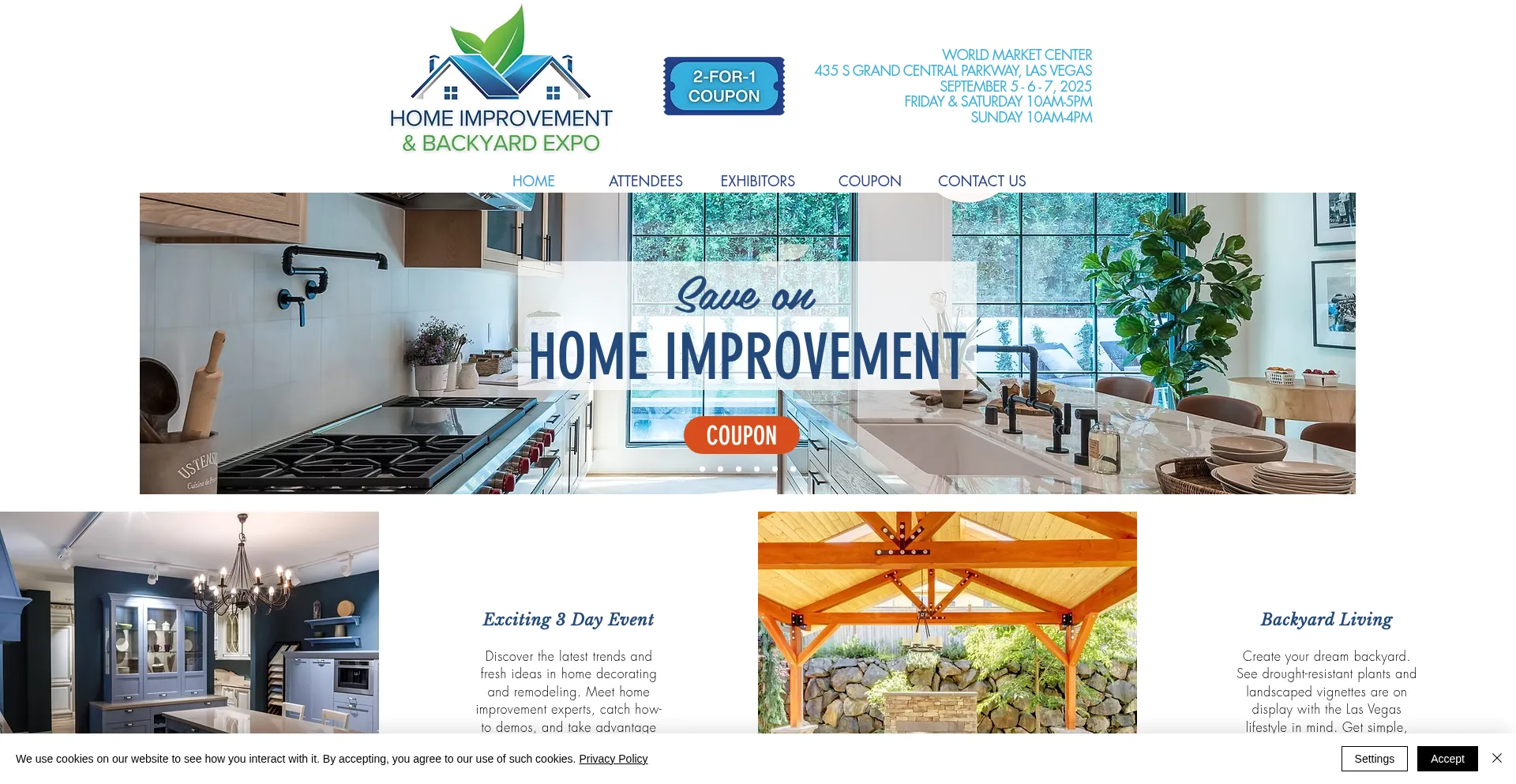 Website screenshot of Lvhomeshows.com