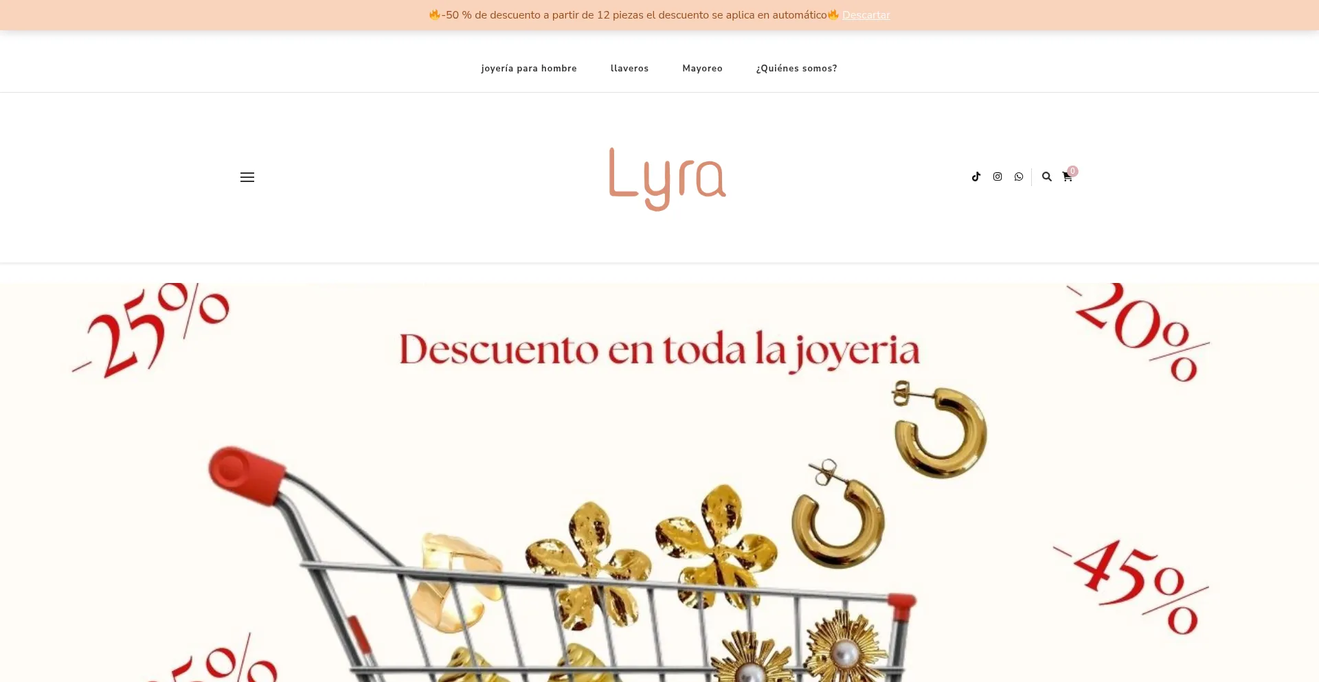Website screenshot of Lyrajoyeria.com