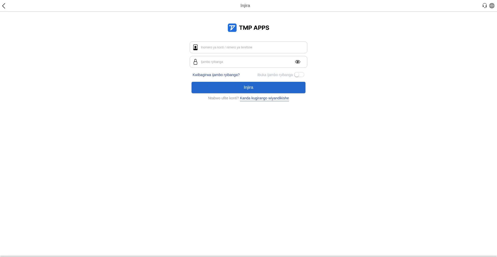 Website screenshot of M.tmpjob.net