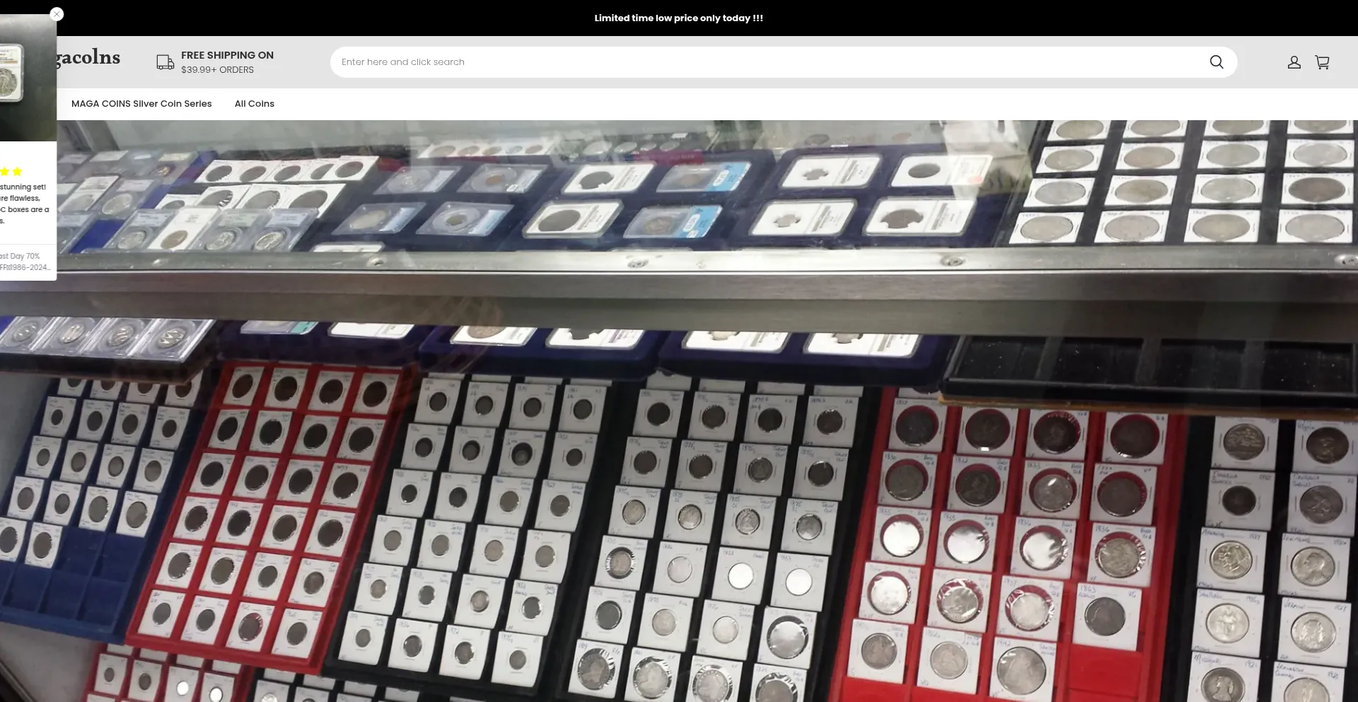 Website screenshot of Magacolns.com