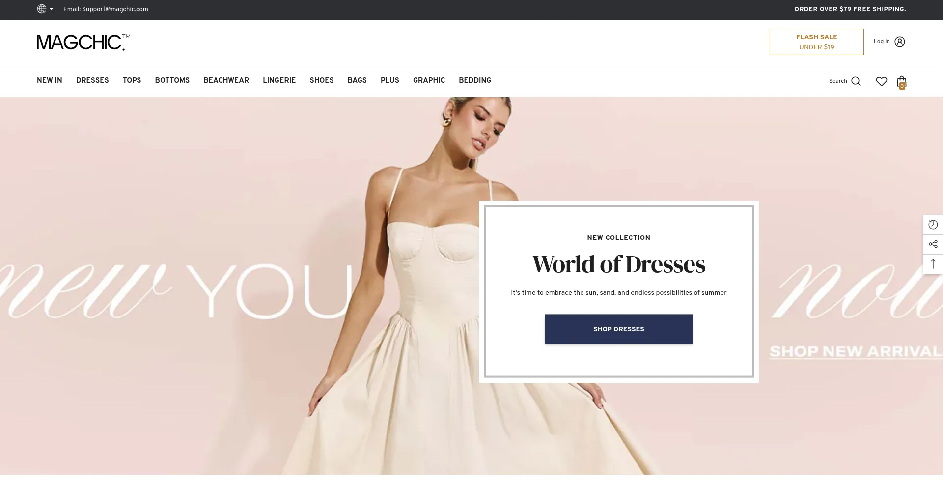 Website screenshot of Magchic.com