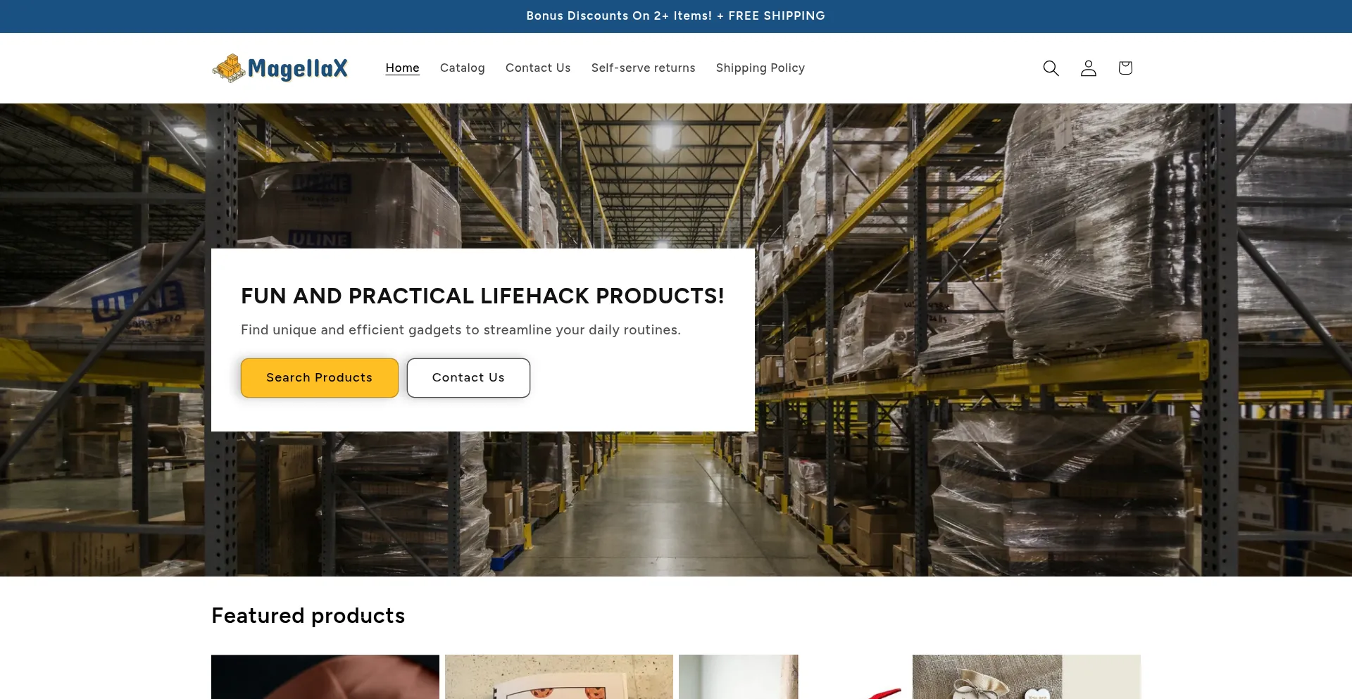 Website screenshot of Magellax.shop