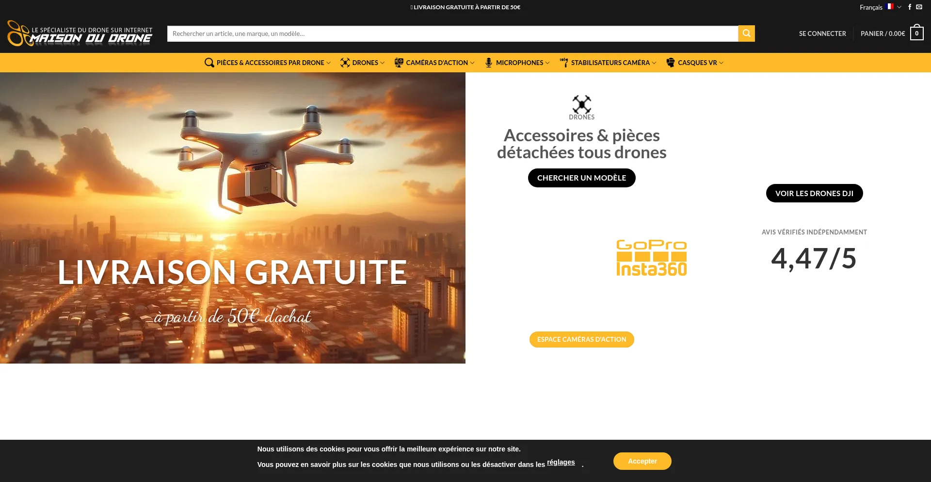 Website screenshot of Maisondudrone.com