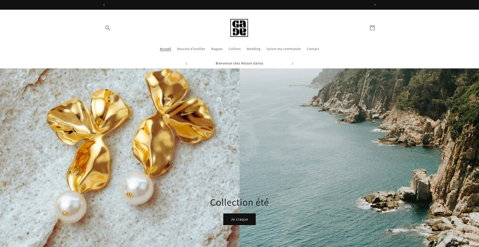 Website screenshot of Maisongalina.com