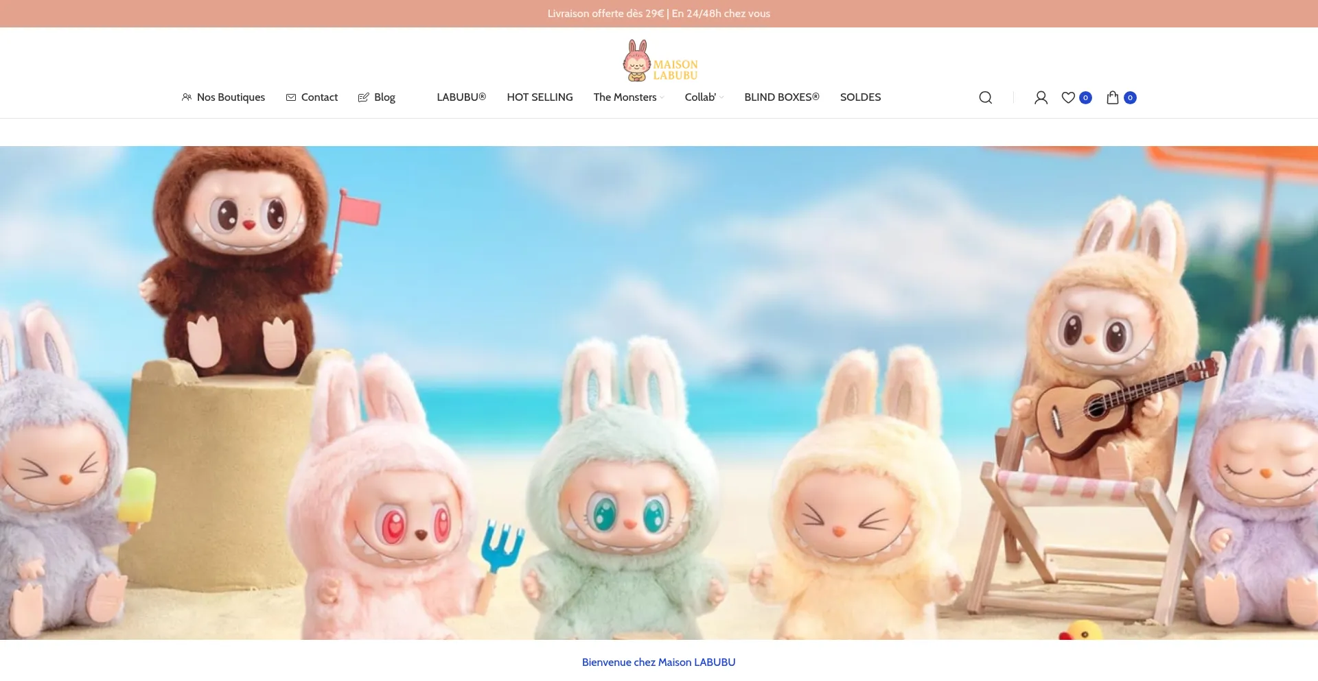 Website screenshot of Maisonlabubu.fr