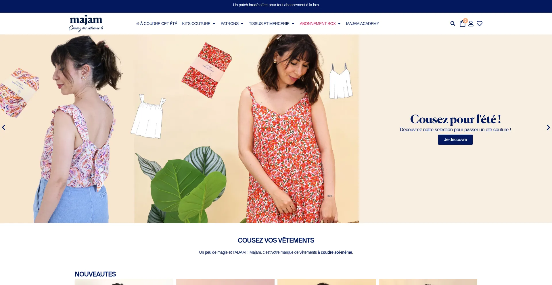 Website screenshot of Majam-couture.com