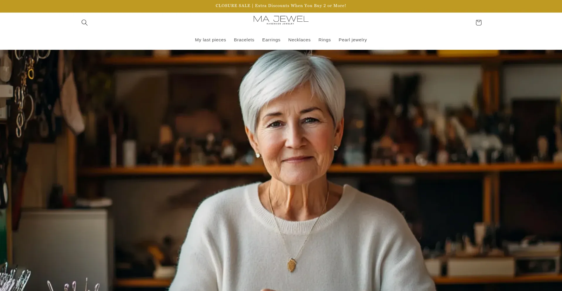 Website screenshot of Majewel.com