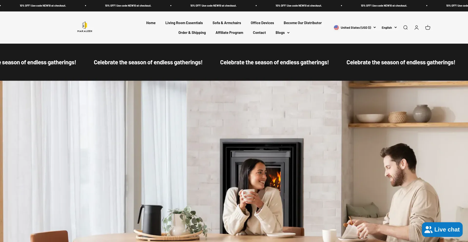 Website screenshot of Makaleeh.com