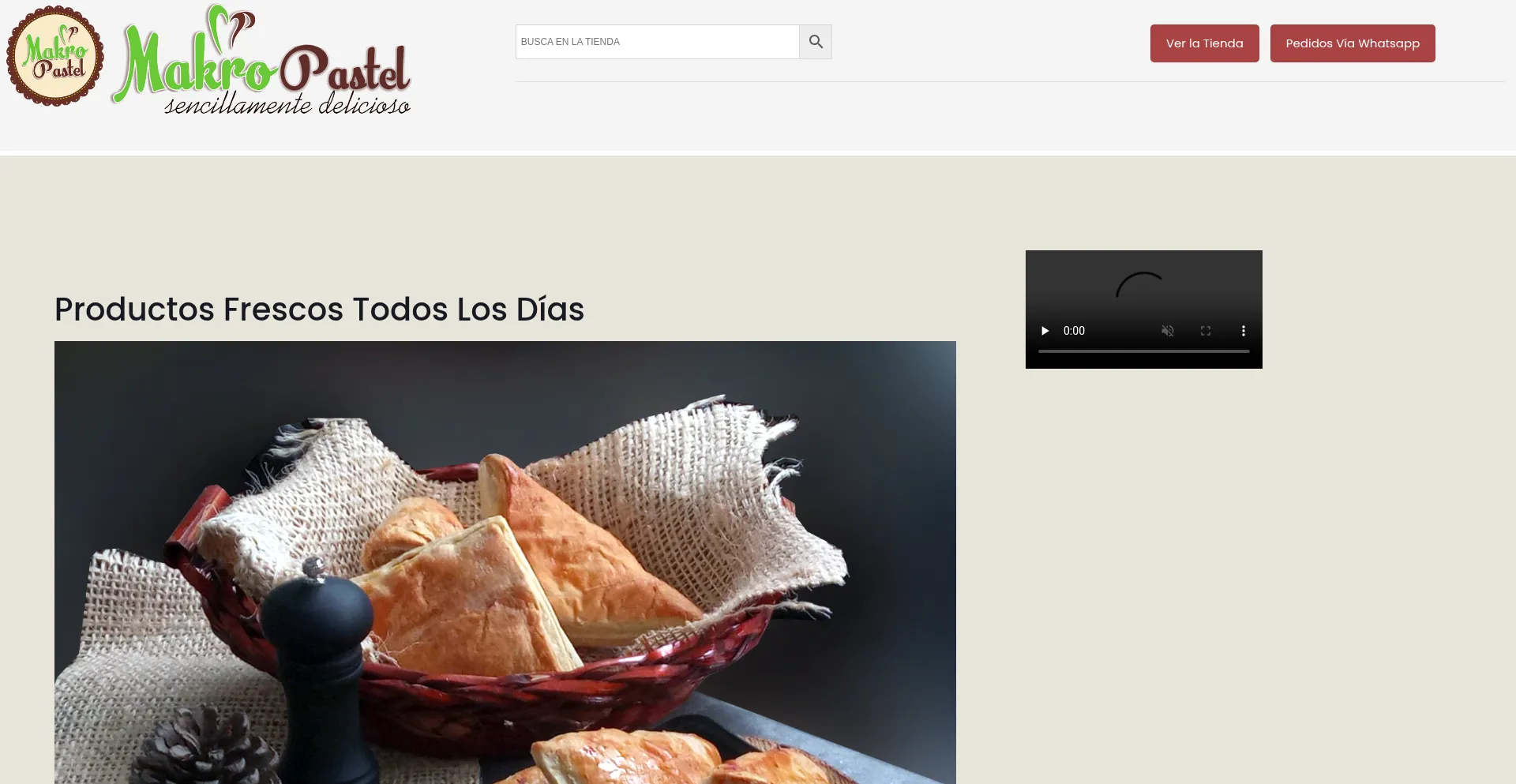 Website screenshot of Makropastel.com
