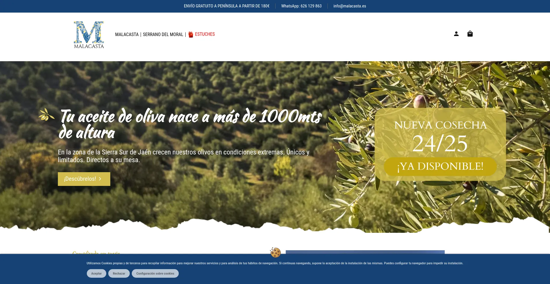 Website screenshot of Malacasta.es