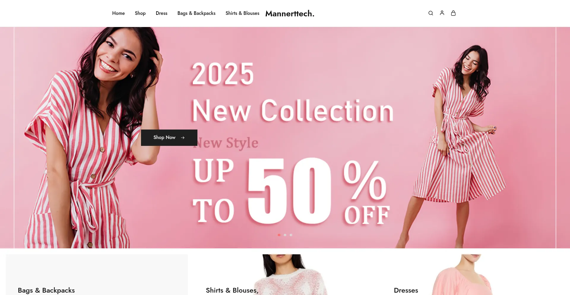 Website screenshot of Mannerttech.com
