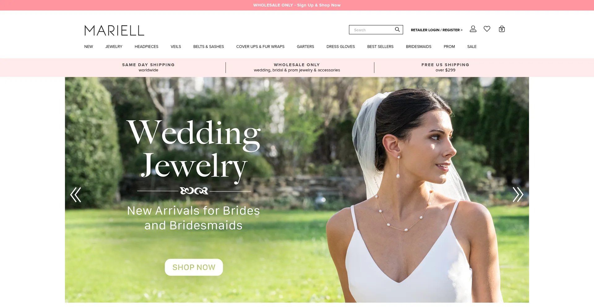 Website screenshot of Mariellonline.com