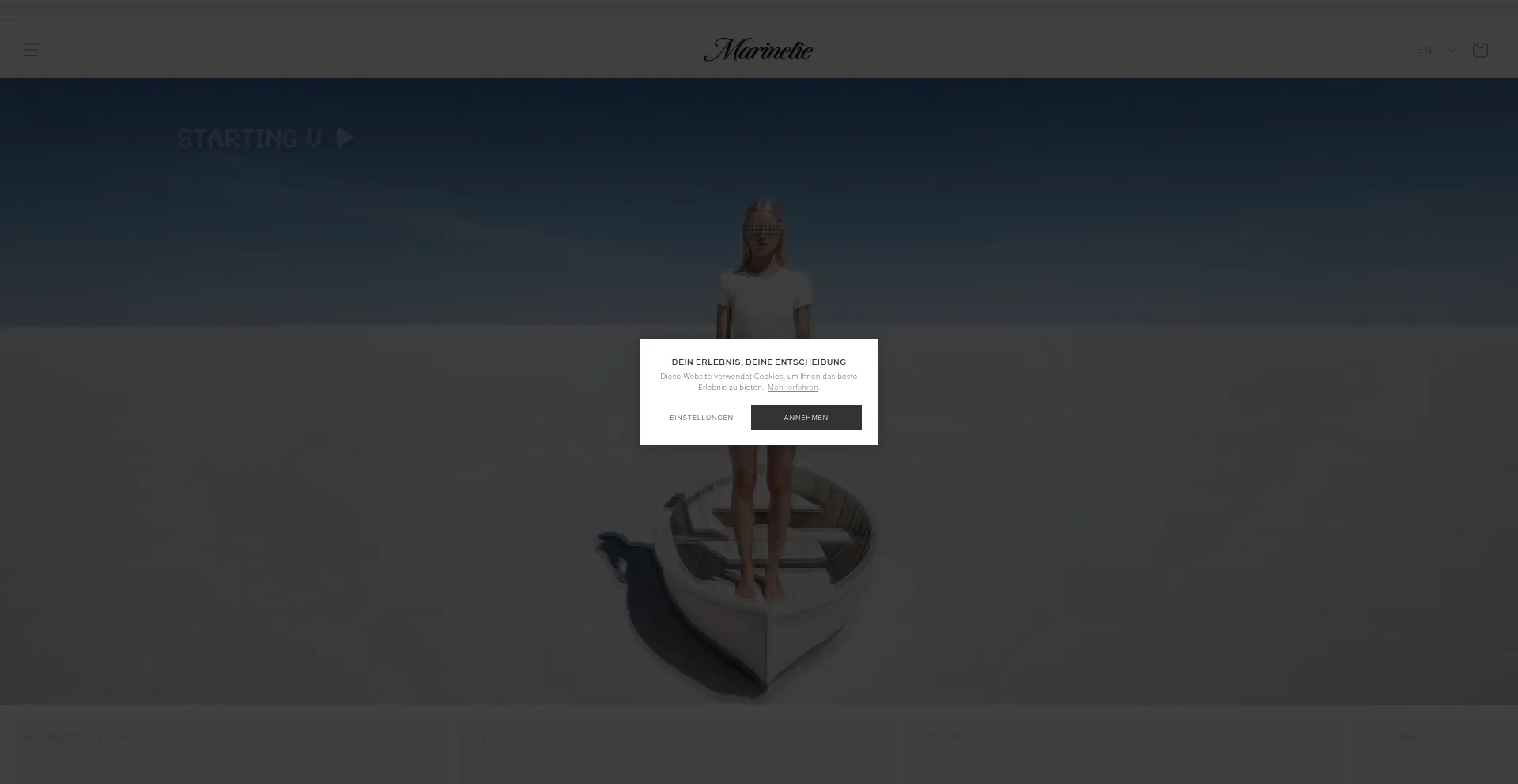 Website screenshot of Marinelie.com