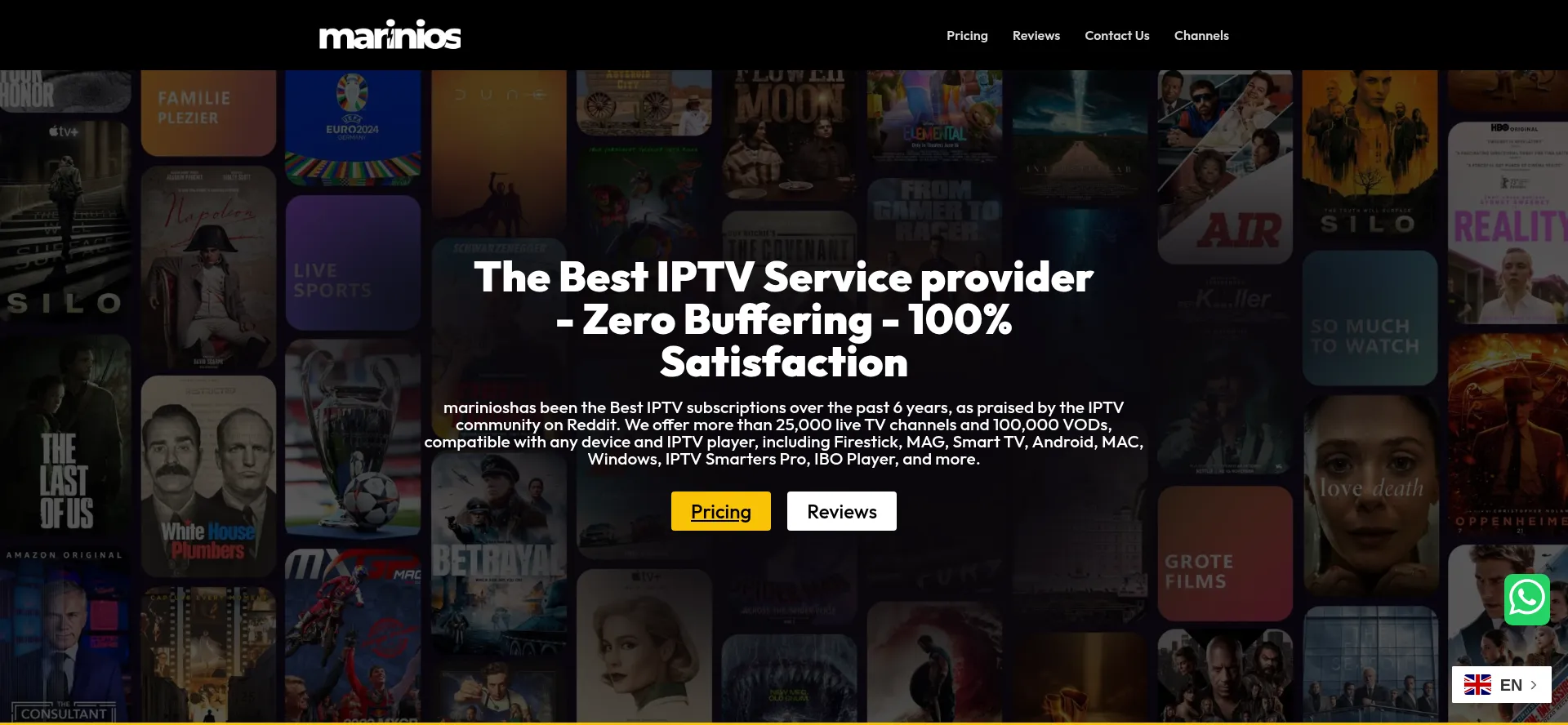 Website screenshot of Marinios.shop