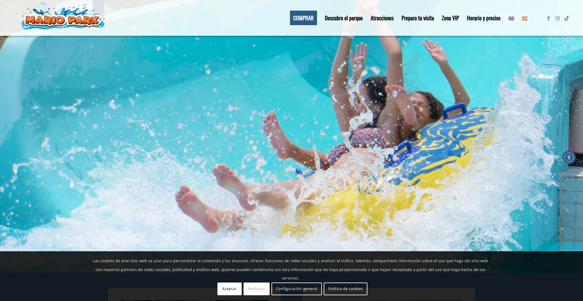 Website screenshot of Mariopark.com