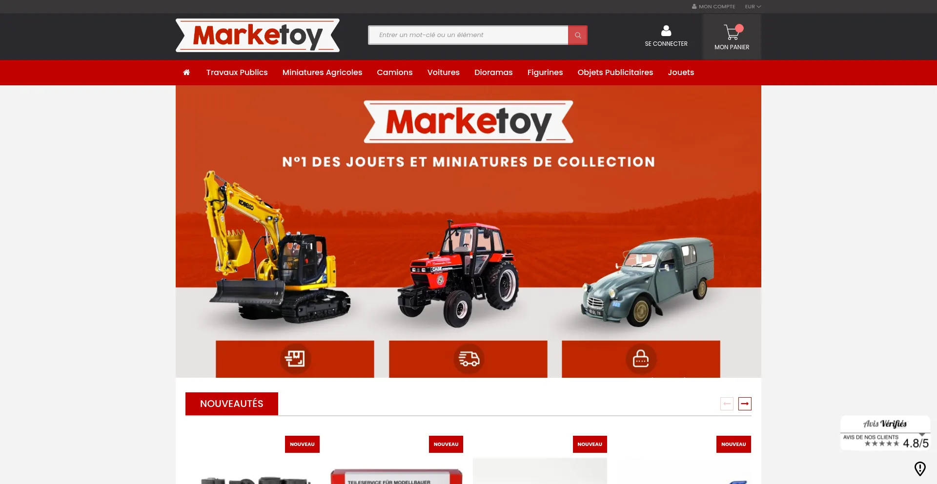 Website screenshot of Marketoy.com