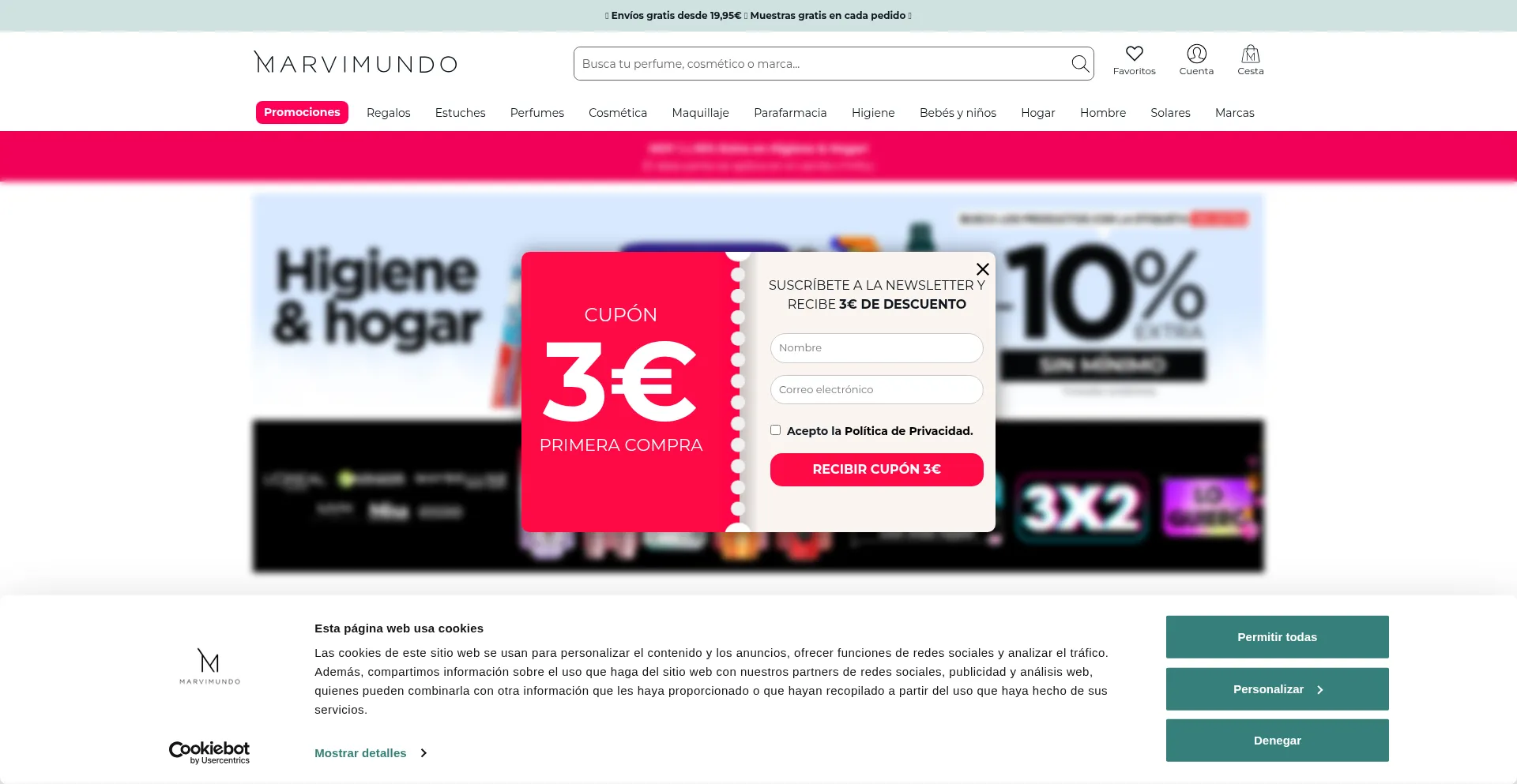 Website screenshot of Marvimundo.com