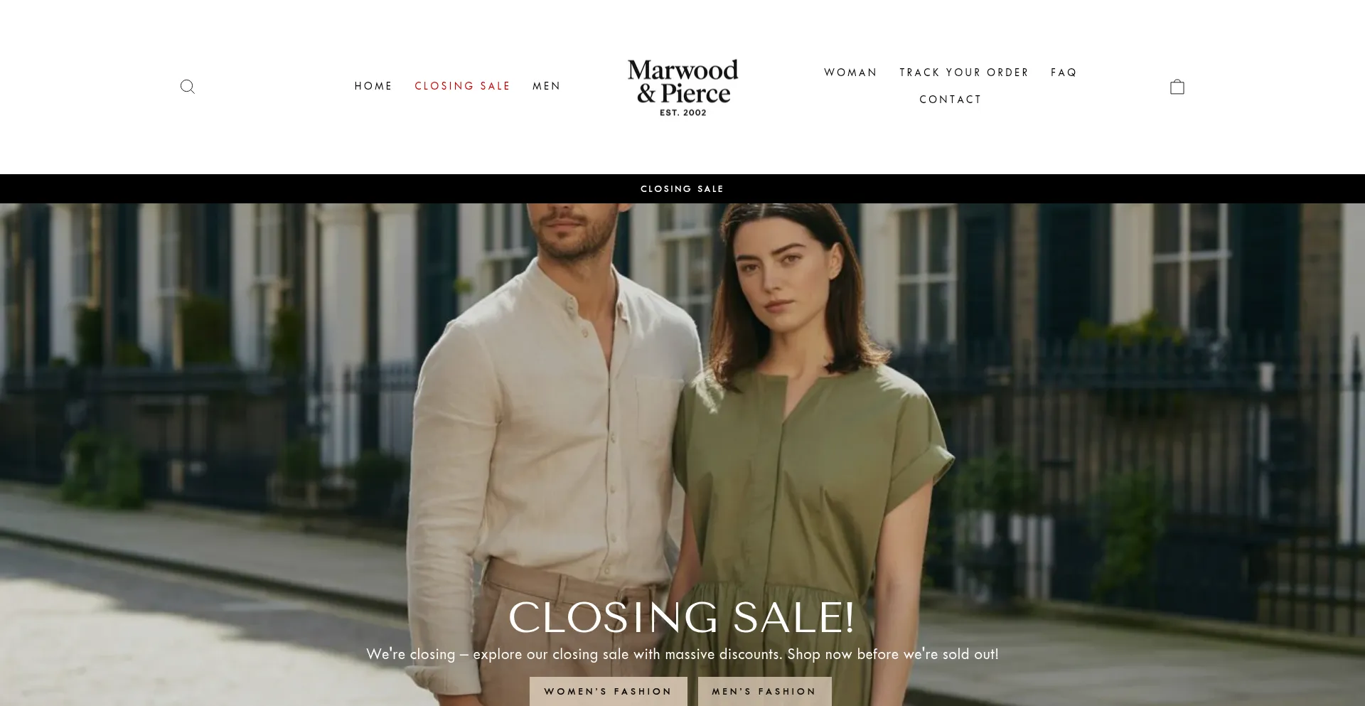 Website screenshot of Marwoodandpierce.co.uk