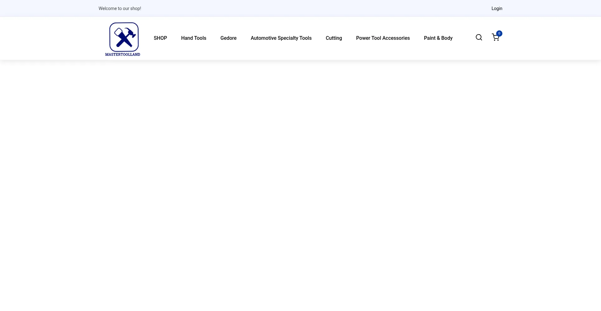 Website screenshot of Mastertoolland.com