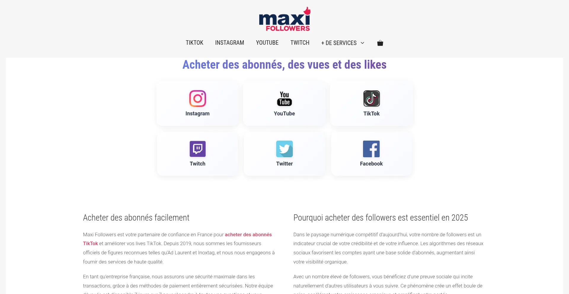 Maxifollowers.fr é Seguro e Confiável?