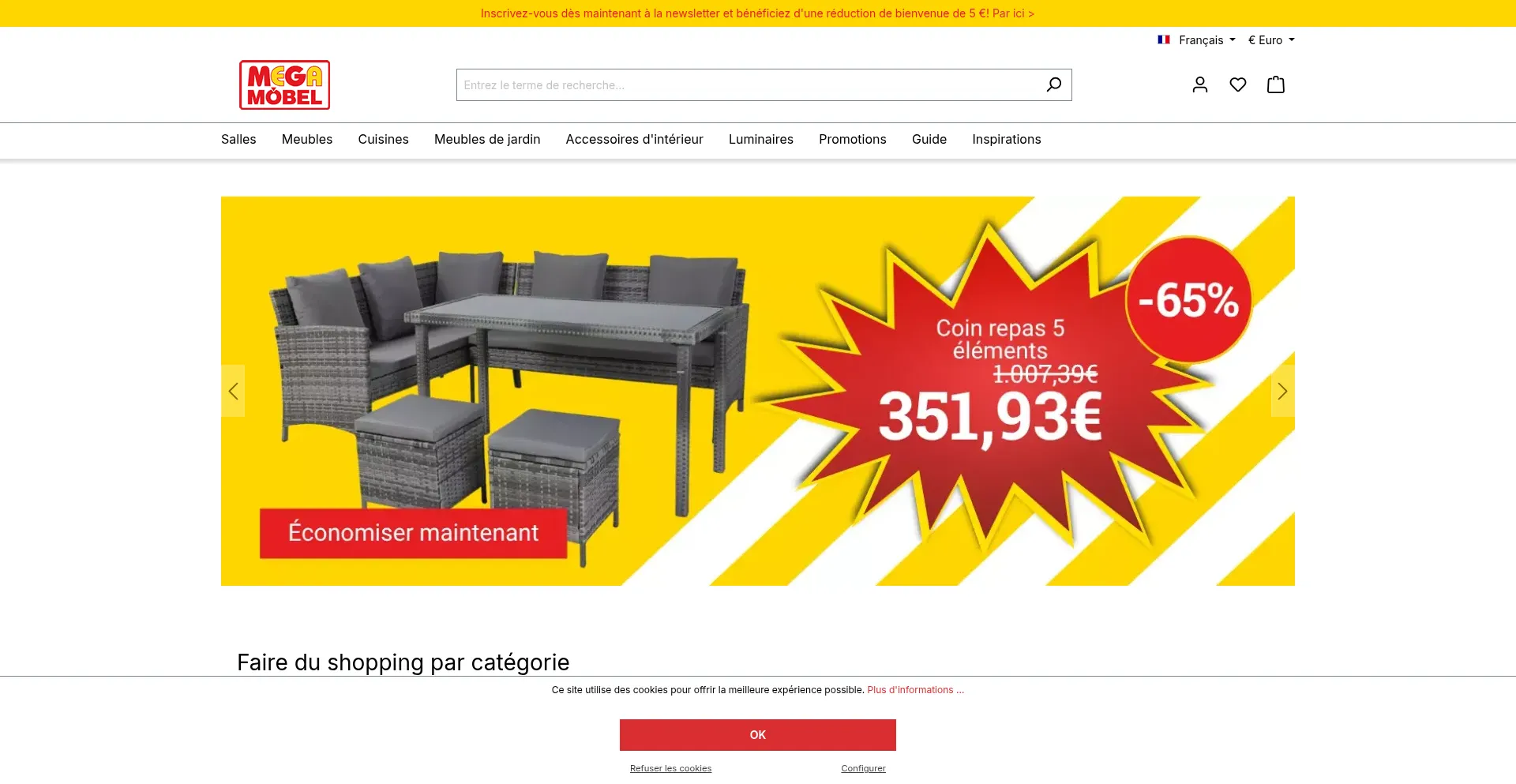 Website screenshot of Megasb.fr