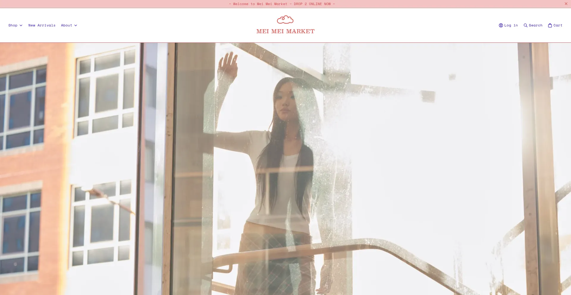 Website screenshot of Meimeimarket.com.au