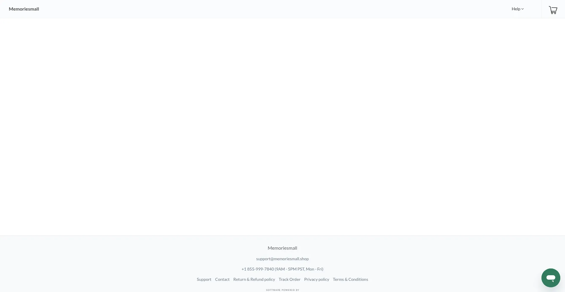 Website screenshot of Memoriesmall.shop