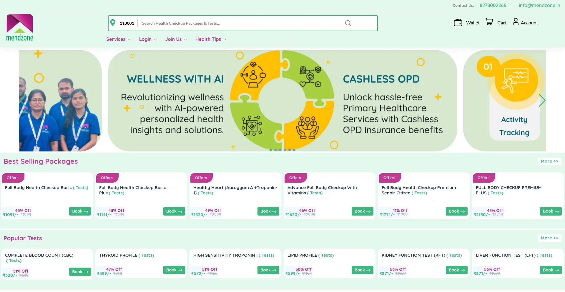 Website screenshot of Mend.zone
