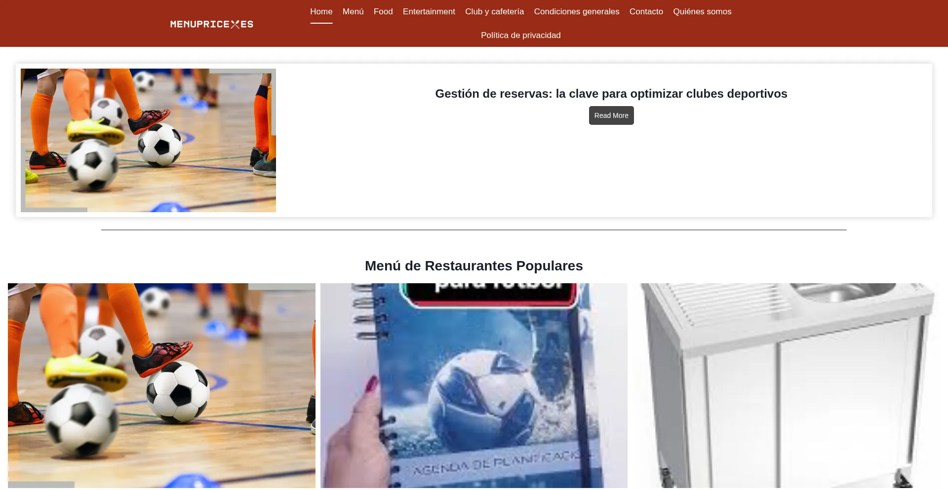 Menuprice.es Screenshot