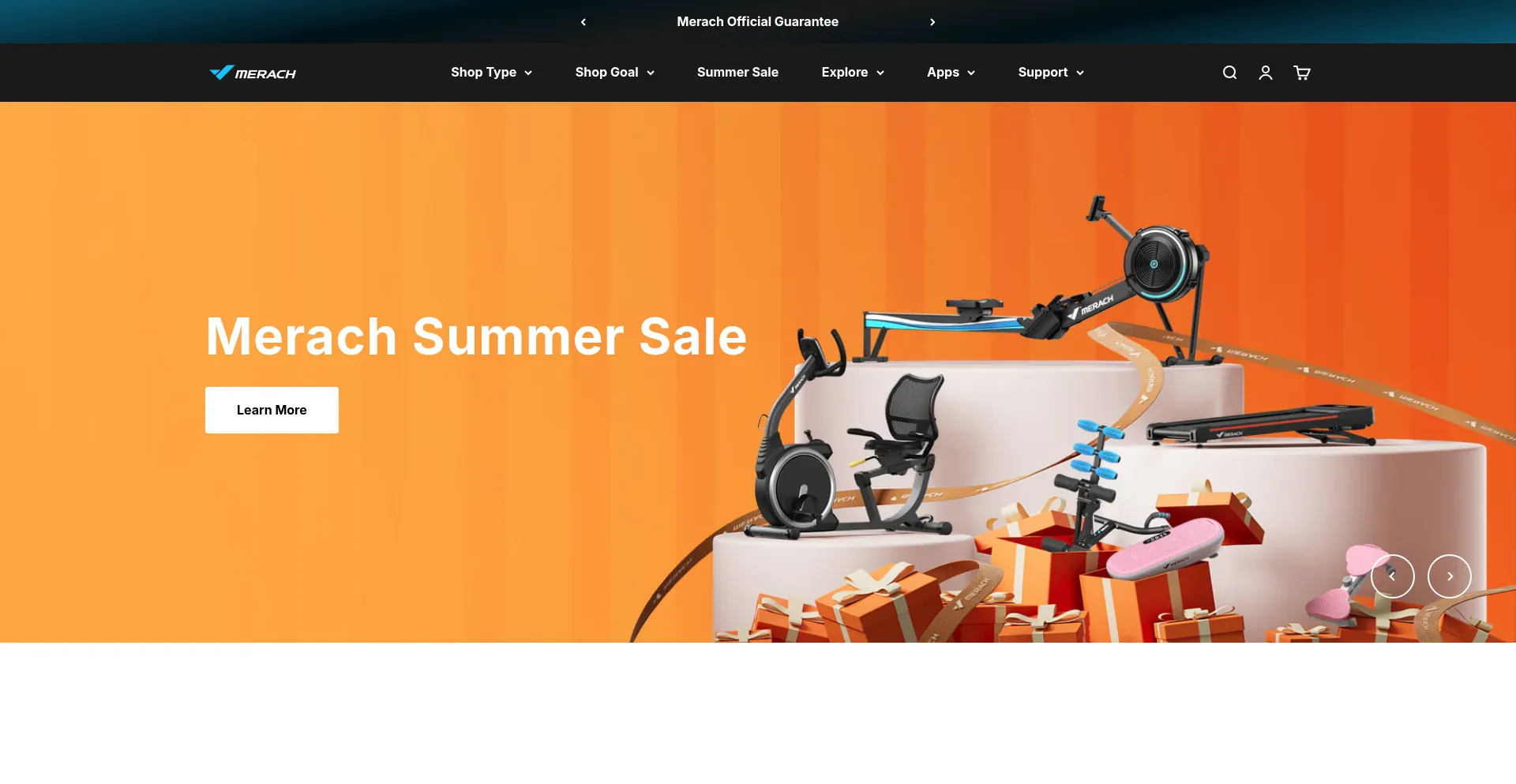 Website screenshot of Merachfit.com
