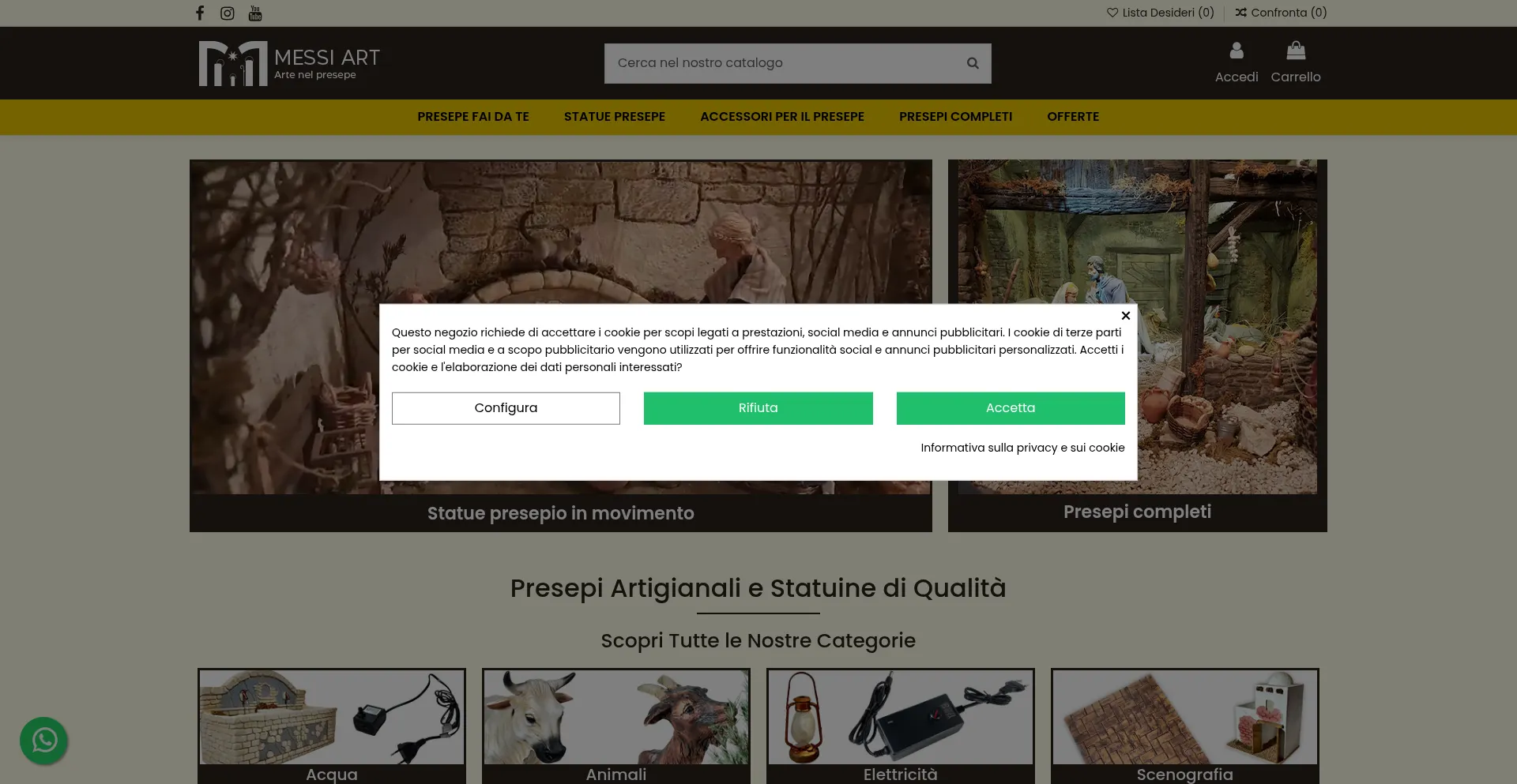 Website screenshot of Messiart.com
