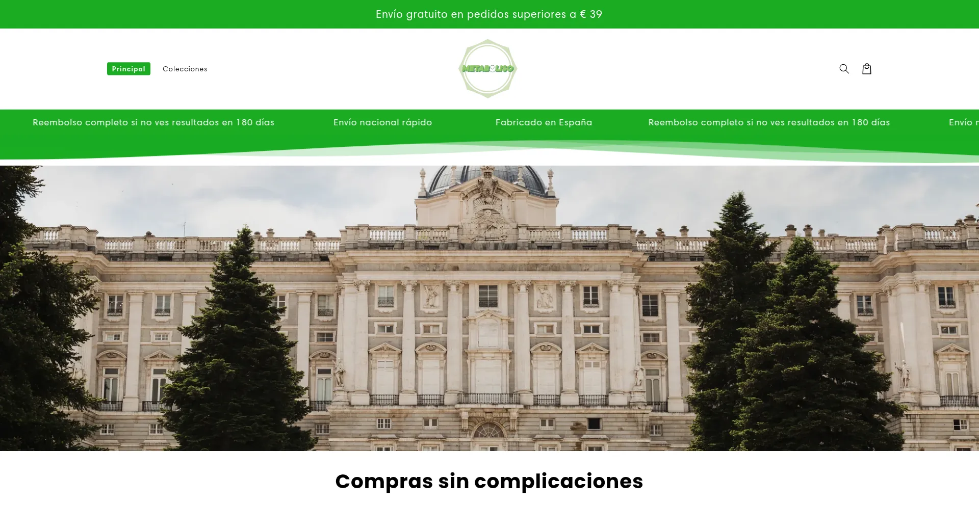 Website screenshot of Metaboliso.com